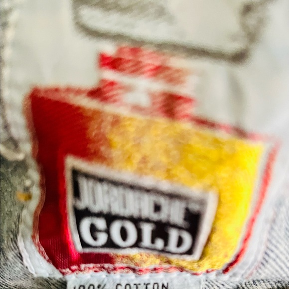 JORDACHE Jean Jacket Size M, with gold accents acid wash - Picture 6 of 6